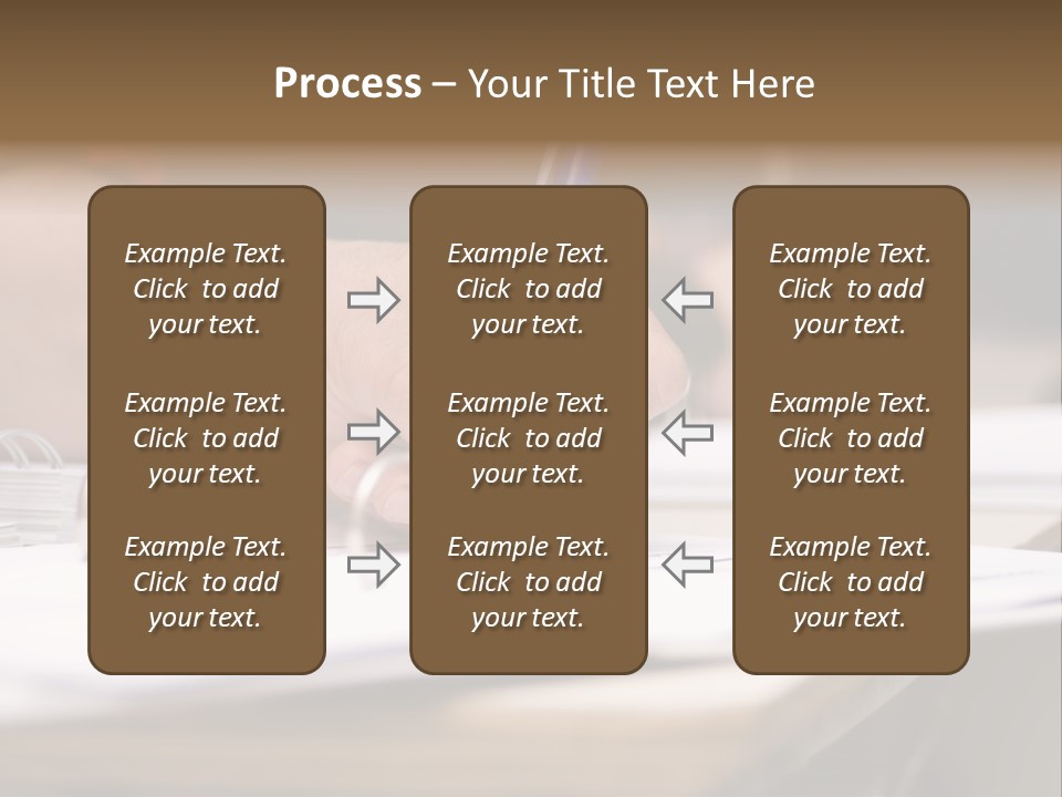 Detail Of A Hand Of Man With Red Shirt Writing On A Notebook With A Blue Pencil And Blurred Background PowerPoint Template