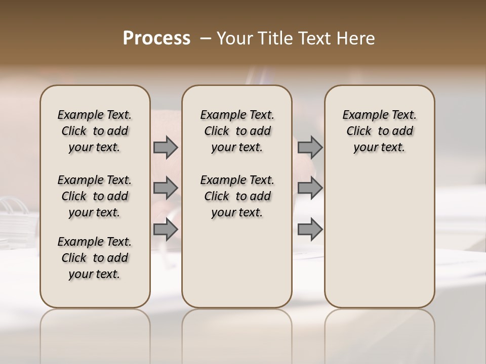 Detail Of A Hand Of Man With Red Shirt Writing On A Notebook With A Blue Pencil And Blurred Background PowerPoint Template