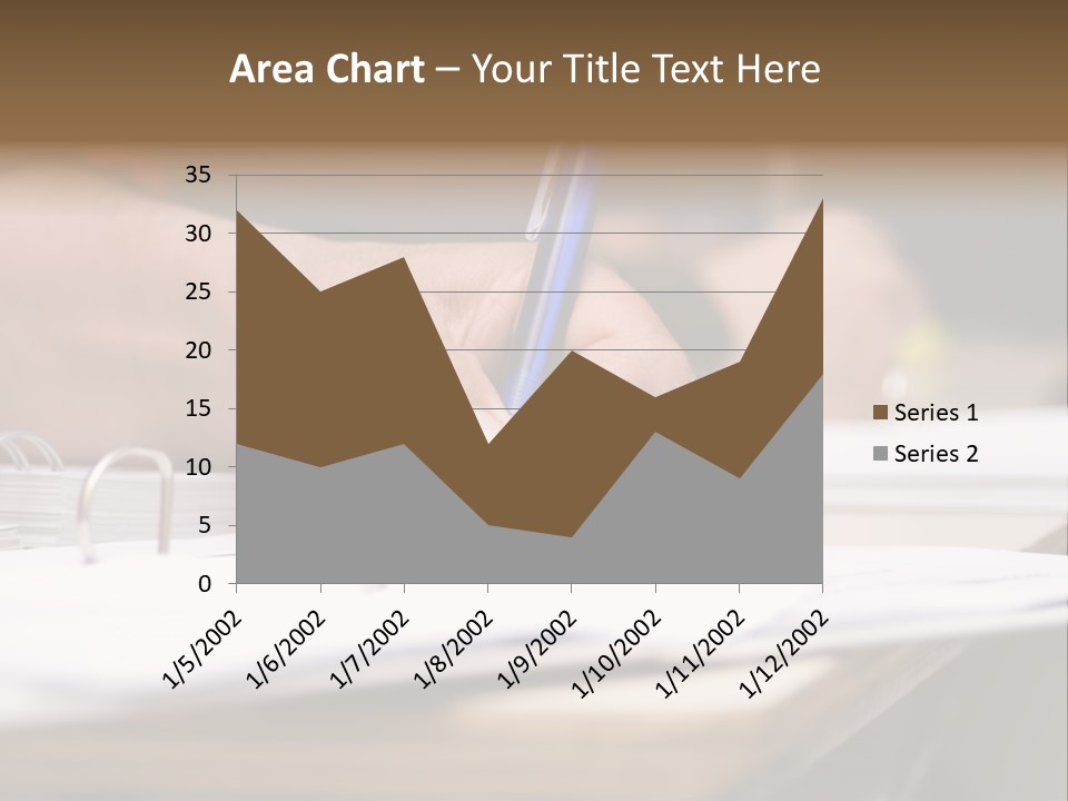 Detail Of A Hand Of Man With Red Shirt Writing On A Notebook With A Blue Pencil And Blurred Background PowerPoint Template