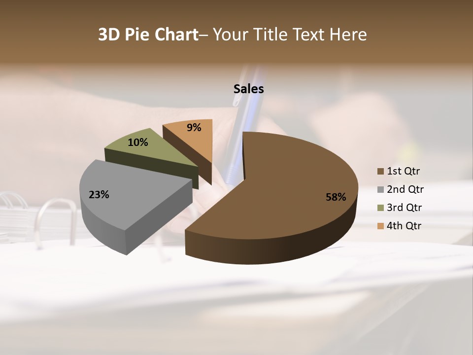 Detail Of A Hand Of Man With Red Shirt Writing On A Notebook With A Blue Pencil And Blurred Background PowerPoint Template