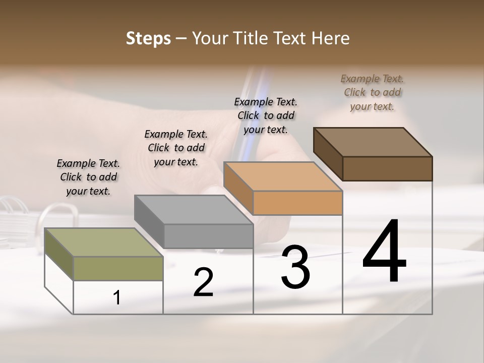 Detail Of A Hand Of Man With Red Shirt Writing On A Notebook With A Blue Pencil And Blurred Background PowerPoint Template