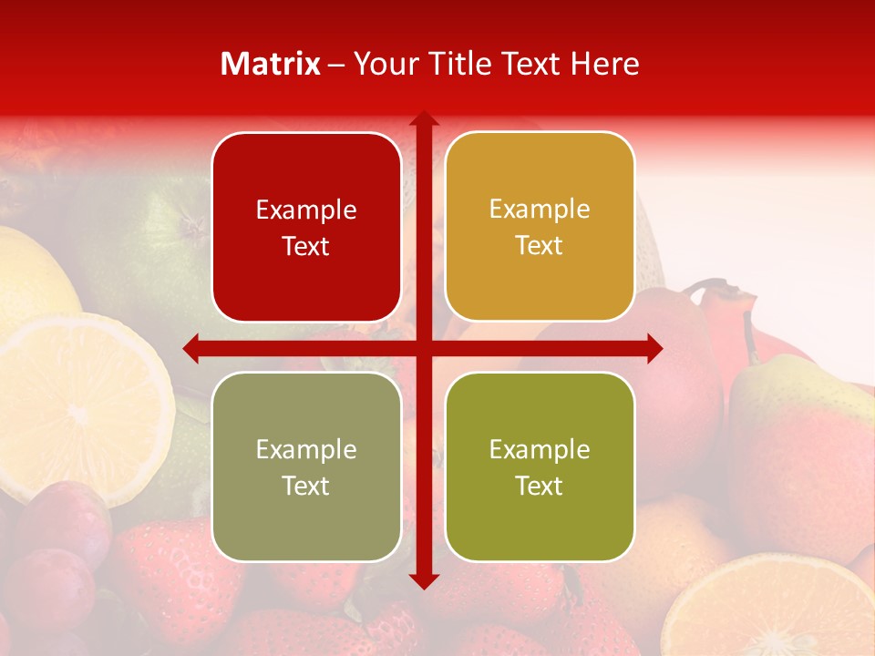 Different Fresh Fruits Isolated PowerPoint Template
