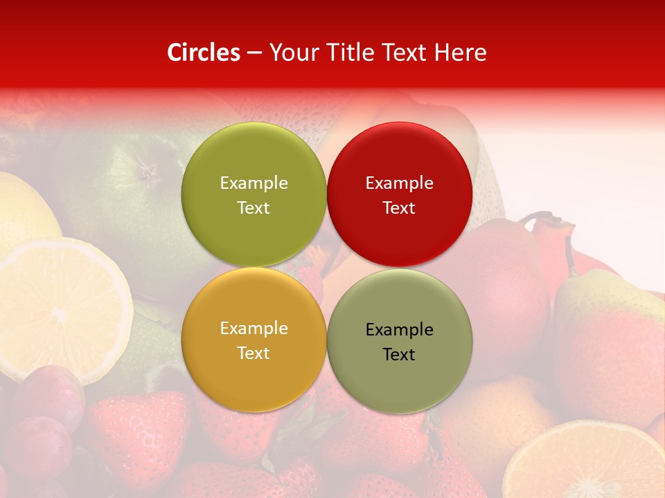 Different Fresh Fruits Isolated PowerPoint Template