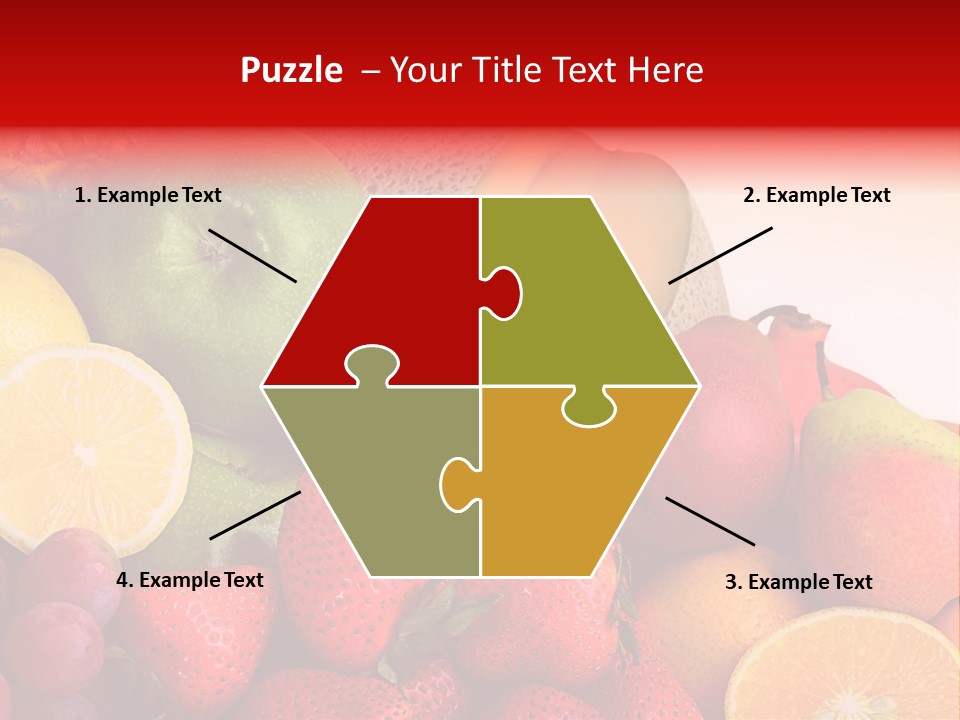 Different Fresh Fruits Isolated PowerPoint Template