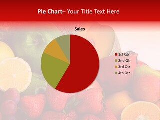 Different Fresh Fruits Isolated PowerPoint Template