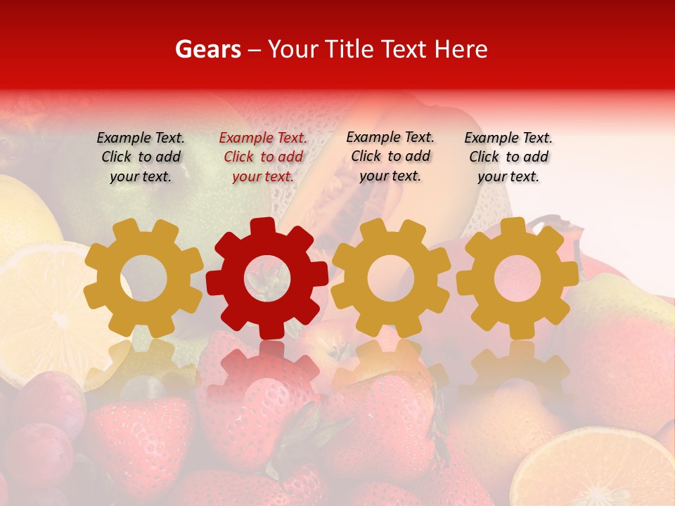 Different Fresh Fruits Isolated PowerPoint Template