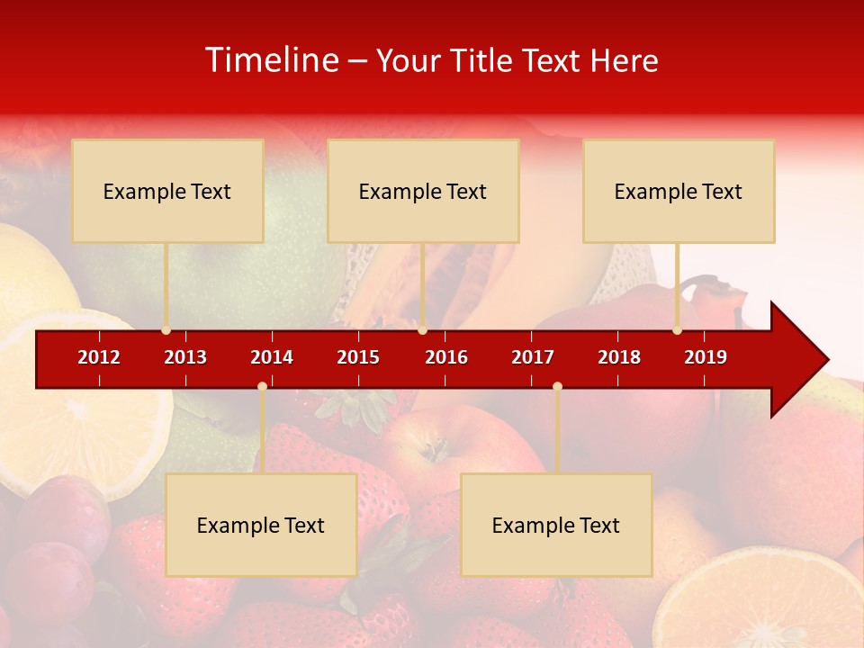 Different Fresh Fruits Isolated PowerPoint Template