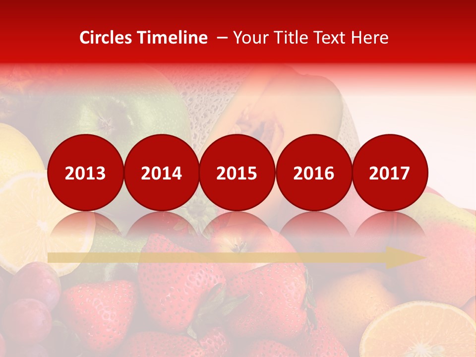 Different Fresh Fruits Isolated PowerPoint Template
