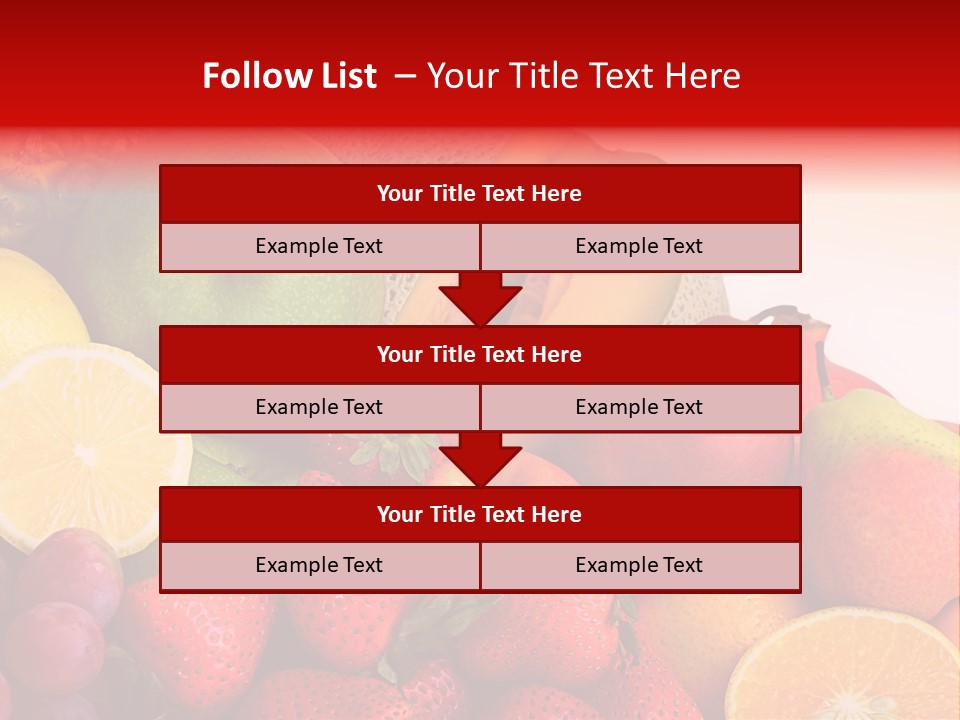 Different Fresh Fruits Isolated PowerPoint Template