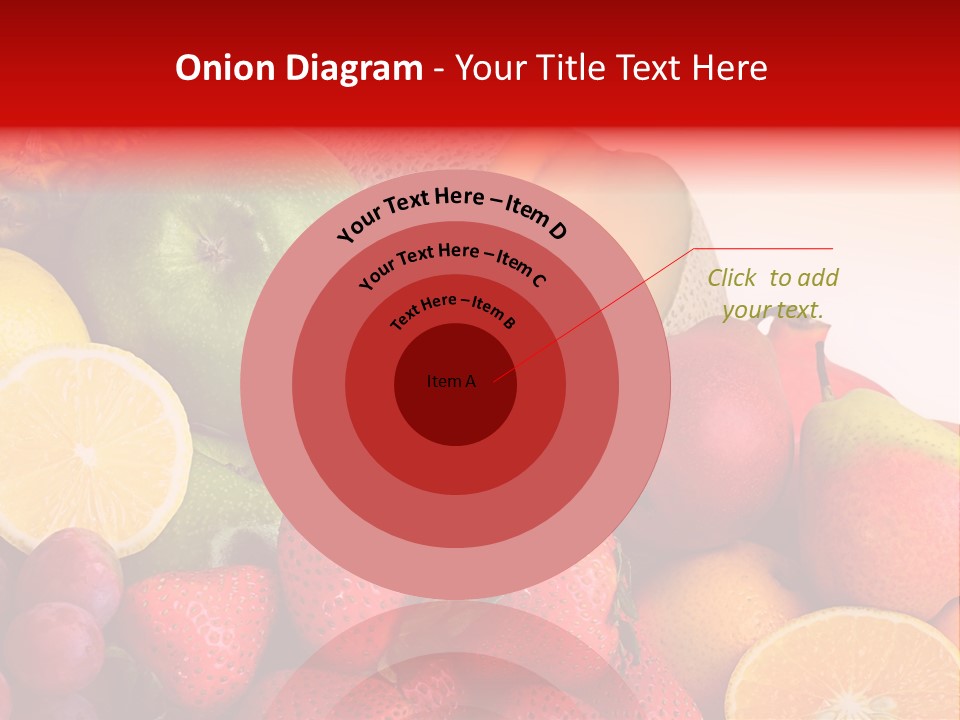 Different Fresh Fruits Isolated PowerPoint Template