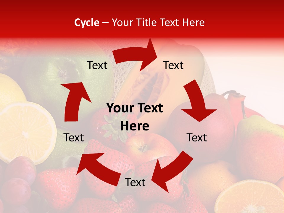 Different Fresh Fruits Isolated PowerPoint Template