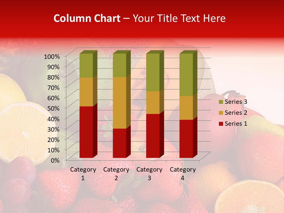 Different Fresh Fruits Isolated PowerPoint Template