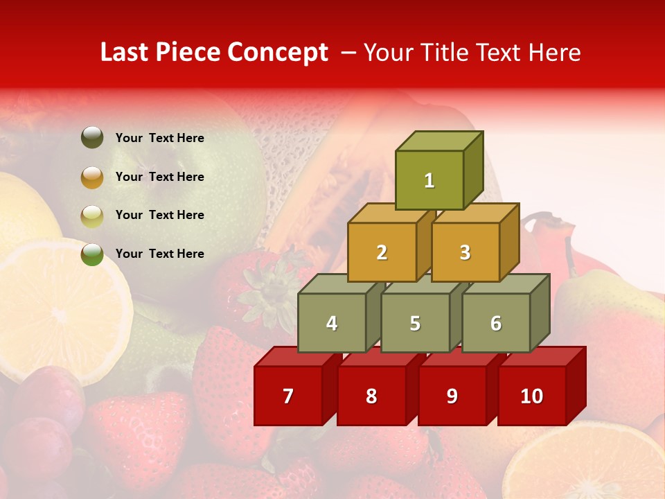 Different Fresh Fruits Isolated PowerPoint Template