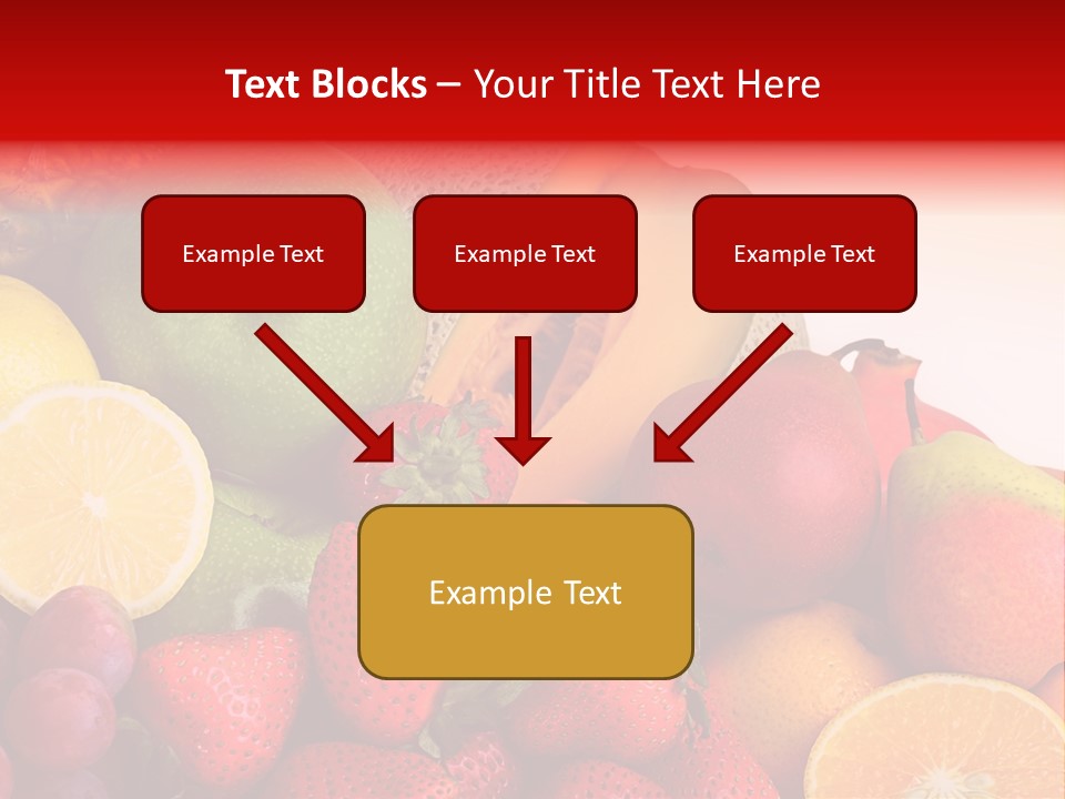 Different Fresh Fruits Isolated PowerPoint Template
