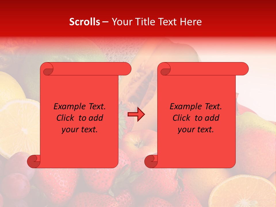 Different Fresh Fruits Isolated PowerPoint Template