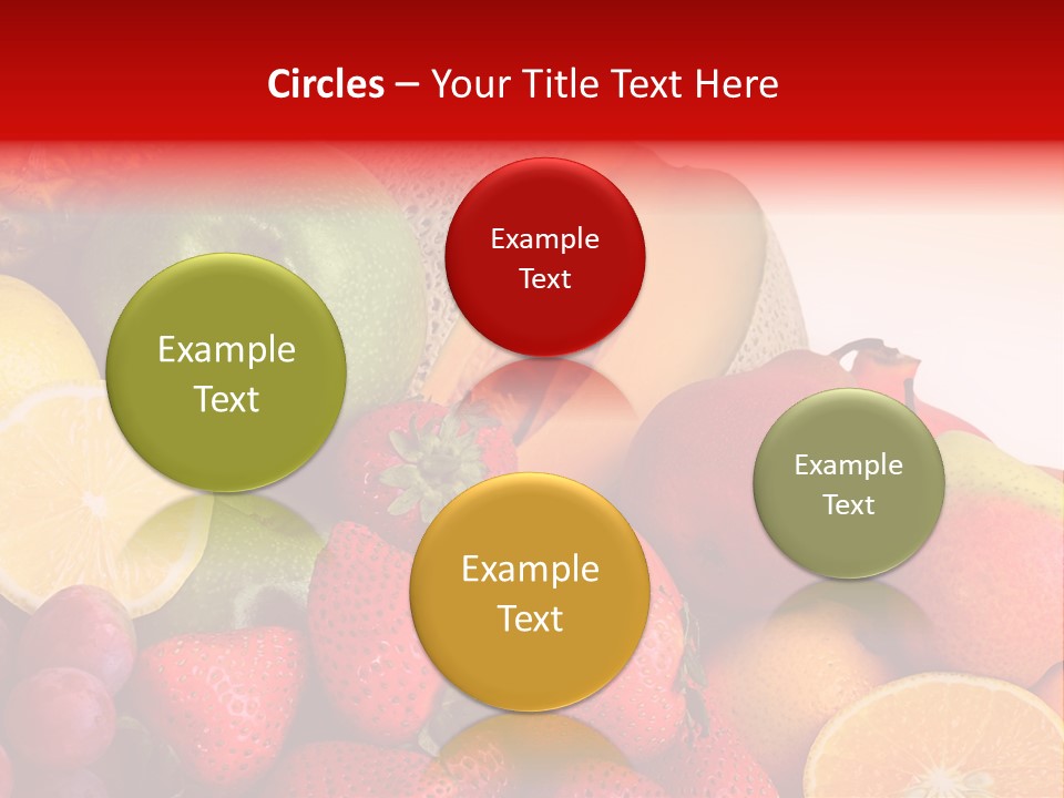 Different Fresh Fruits Isolated PowerPoint Template