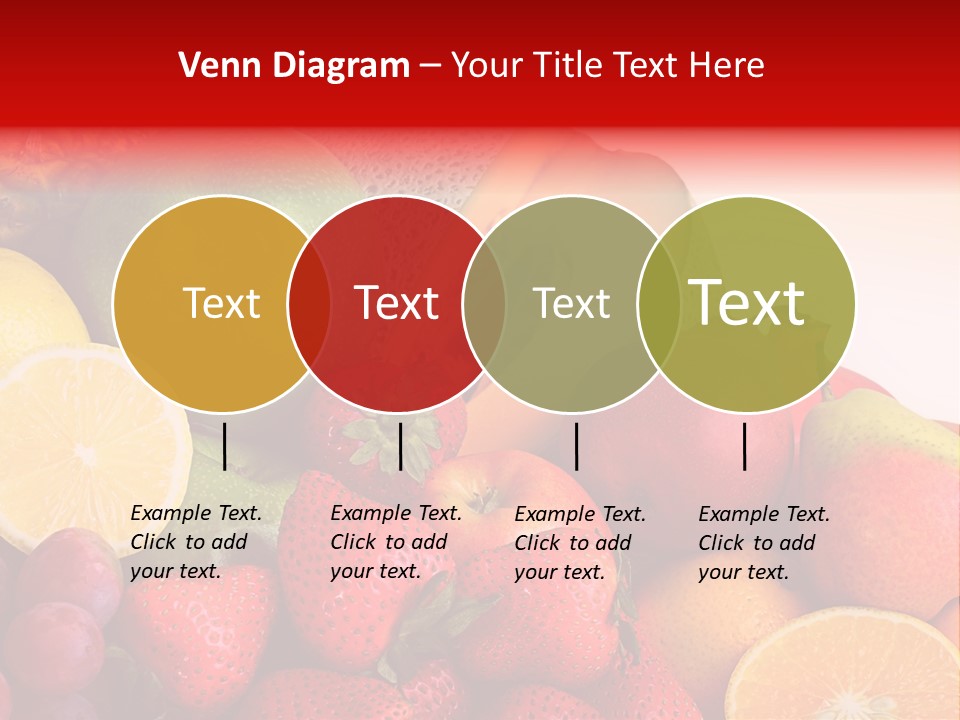 Different Fresh Fruits Isolated PowerPoint Template