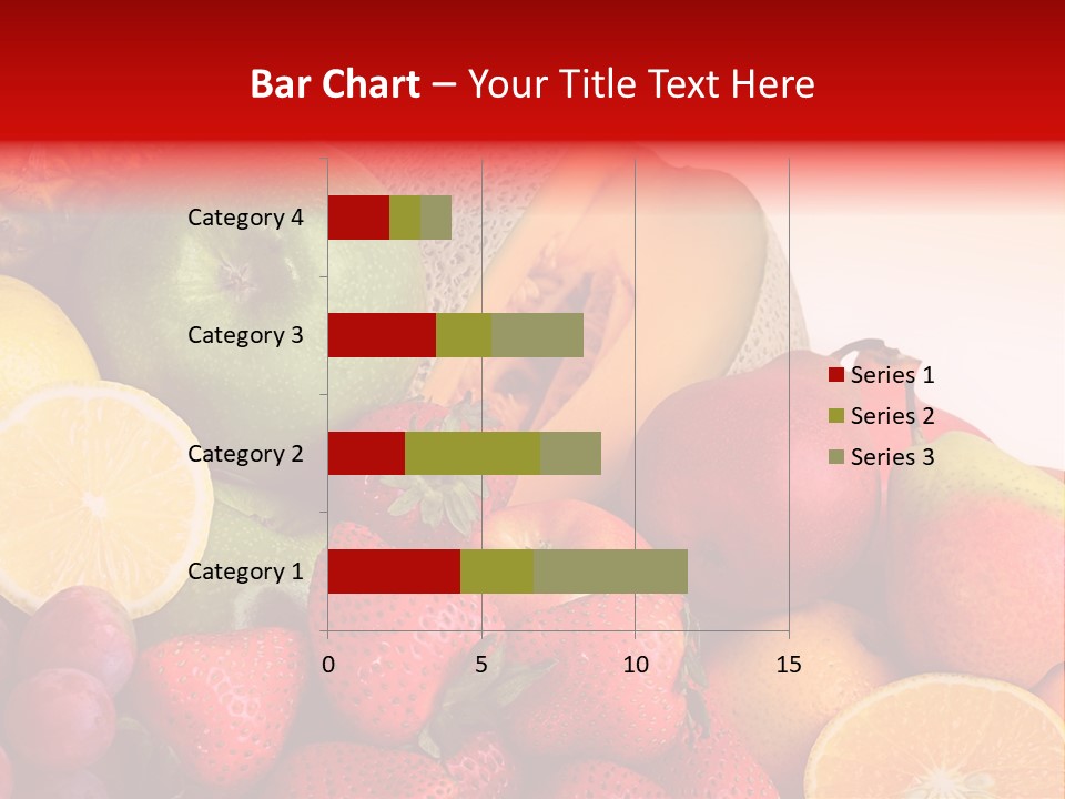 Different Fresh Fruits Isolated PowerPoint Template