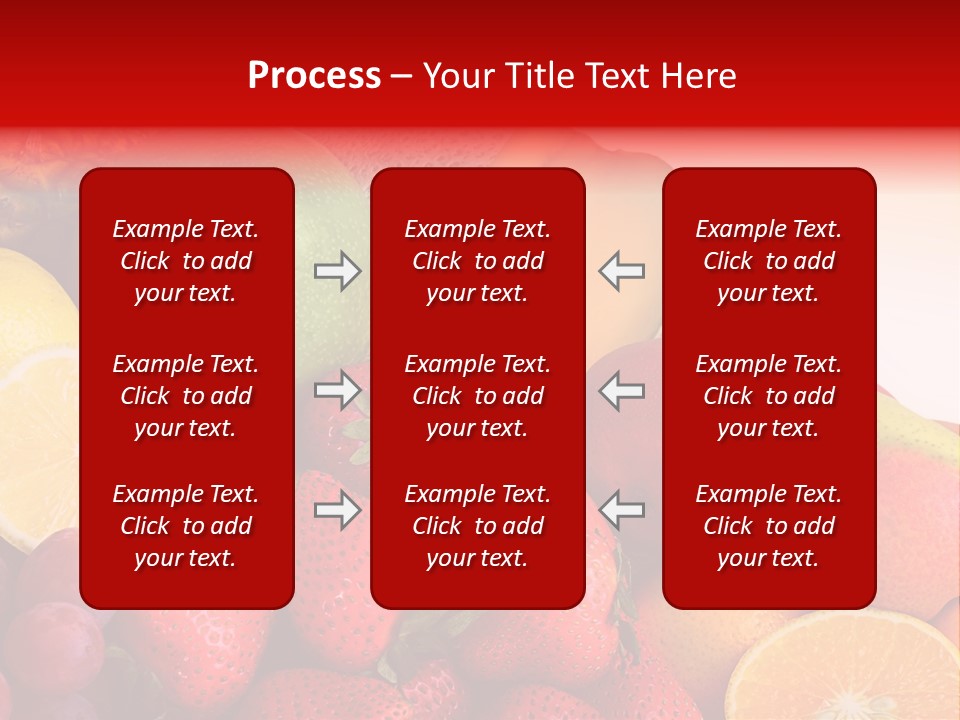 Different Fresh Fruits Isolated PowerPoint Template