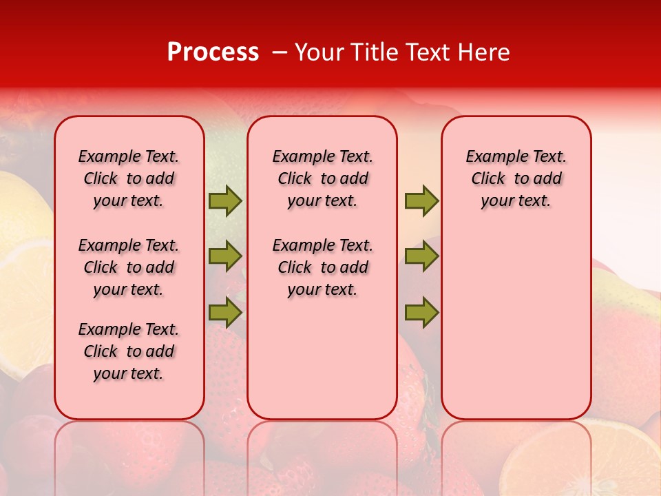 Different Fresh Fruits Isolated PowerPoint Template