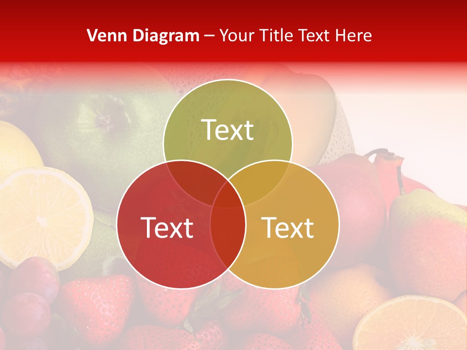 Different Fresh Fruits Isolated PowerPoint Template