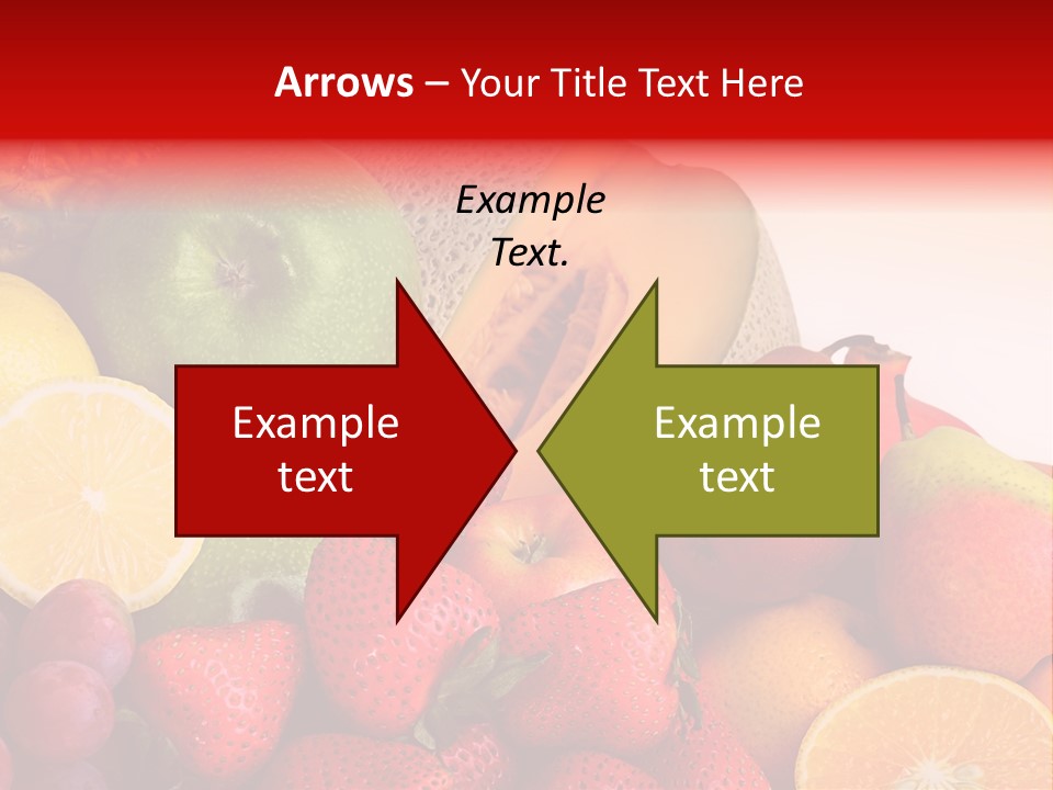 Different Fresh Fruits Isolated PowerPoint Template