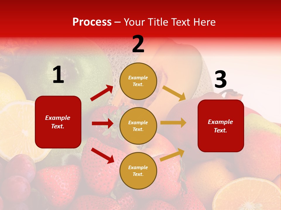 Different Fresh Fruits Isolated PowerPoint Template