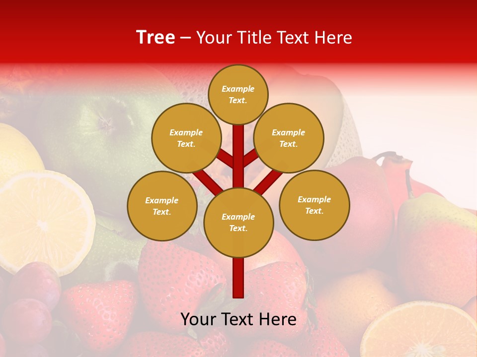 Different Fresh Fruits Isolated PowerPoint Template