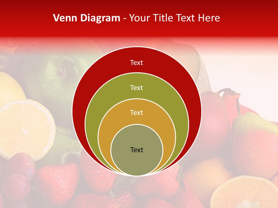 Different Fresh Fruits Isolated PowerPoint Template