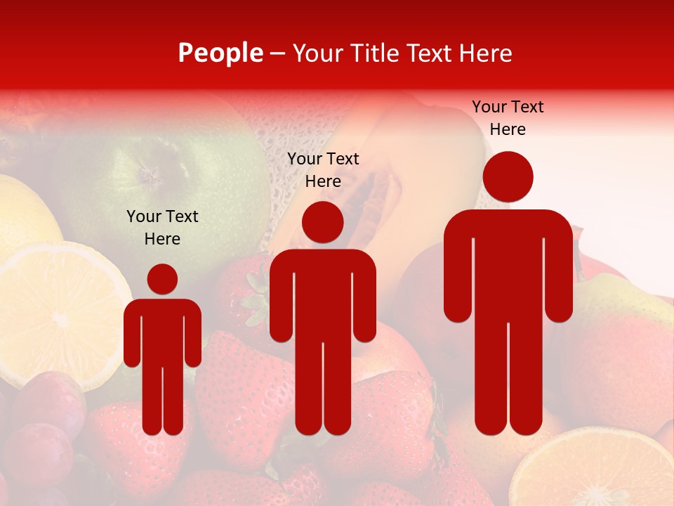 Different Fresh Fruits Isolated PowerPoint Template