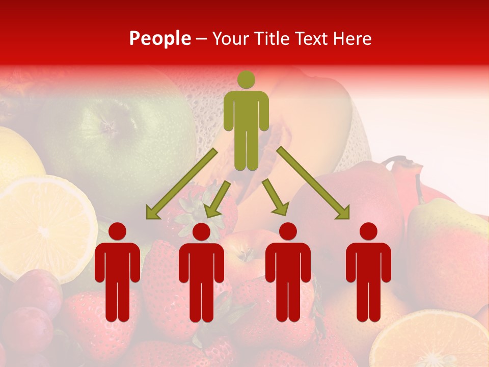 Different Fresh Fruits Isolated PowerPoint Template