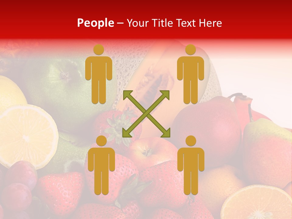 Different Fresh Fruits Isolated PowerPoint Template