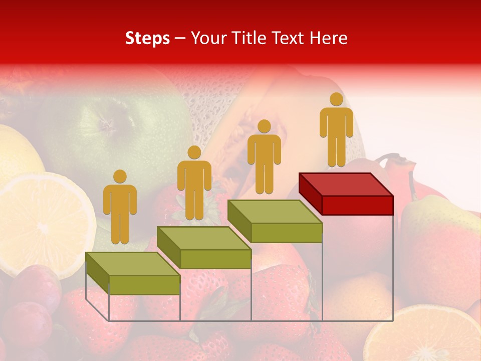 Different Fresh Fruits Isolated PowerPoint Template