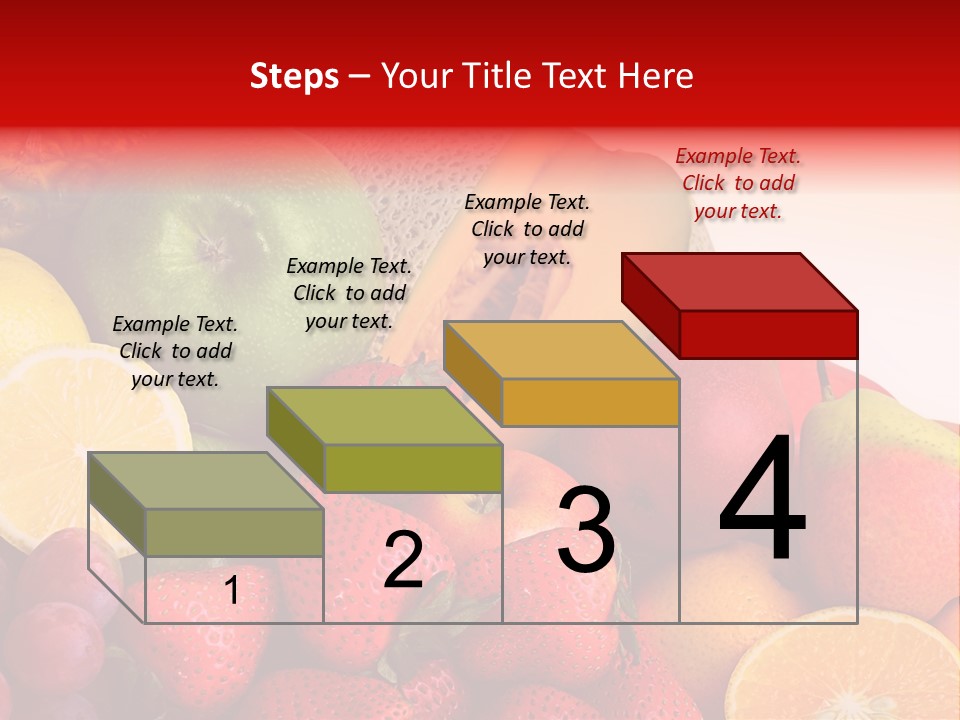 Different Fresh Fruits Isolated PowerPoint Template