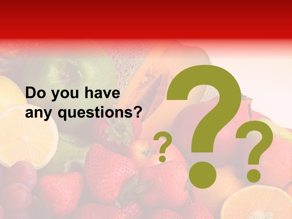 Different Fresh Fruits Isolated PowerPoint Template