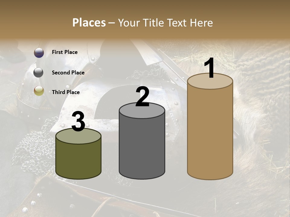 Armour Of Dark Ages On A Leather. This Armour Is Used By Club Members Today.. PowerPoint Template