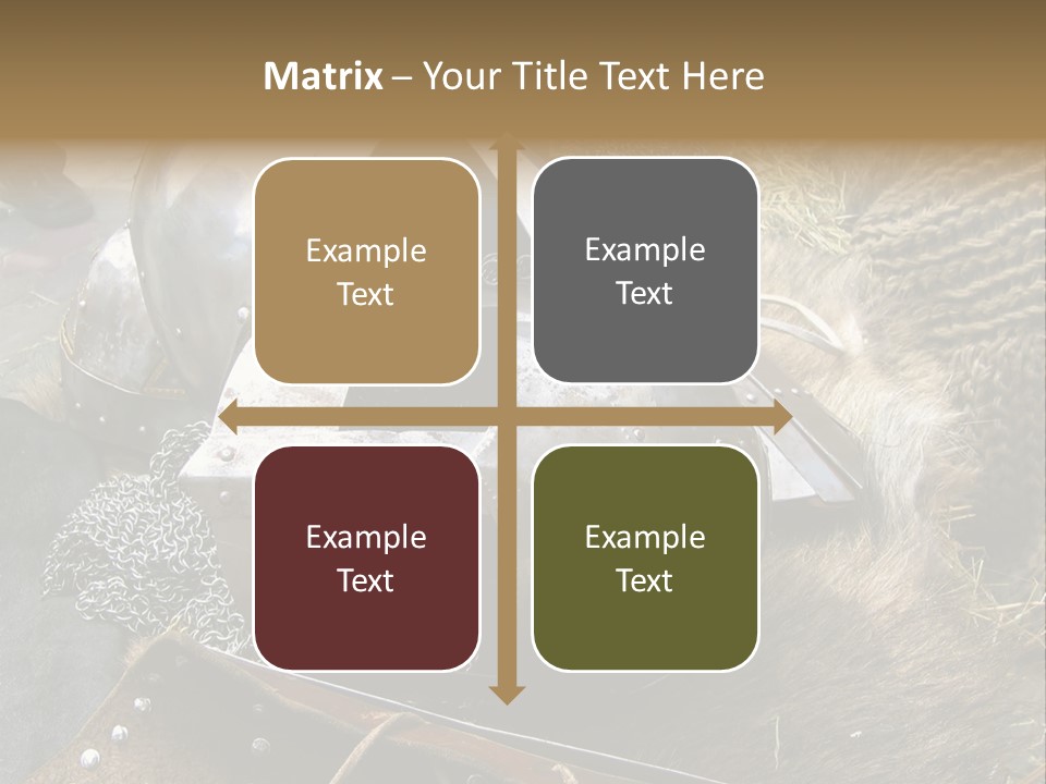 Armour Of Dark Ages On A Leather. This Armour Is Used By Club Members Today.. PowerPoint Template