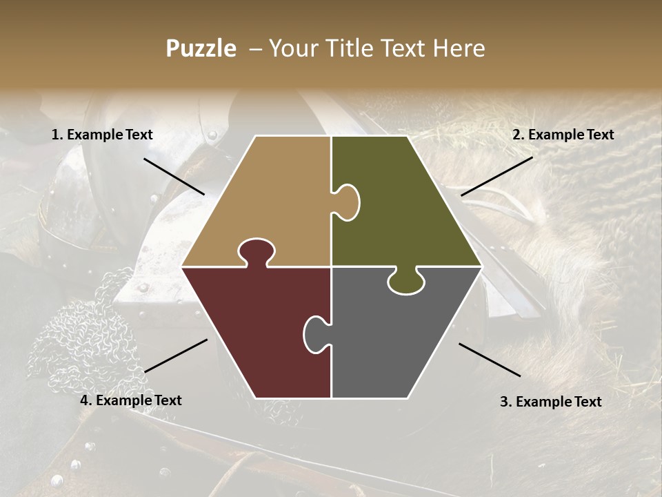 Armour Of Dark Ages On A Leather. This Armour Is Used By Club Members Today.. PowerPoint Template