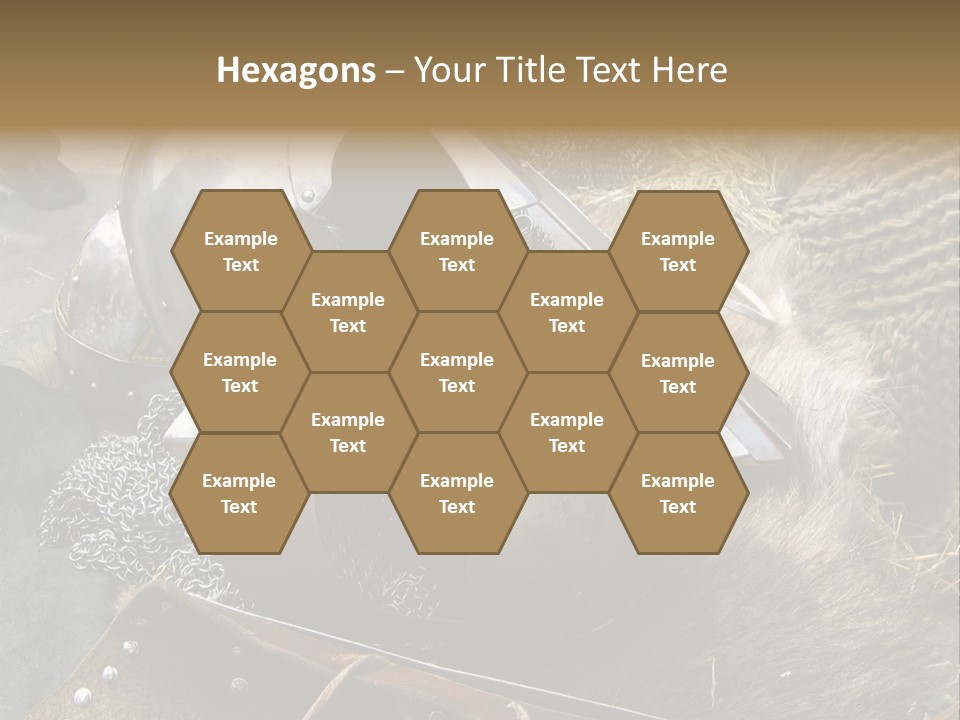 Armour Of Dark Ages On A Leather. This Armour Is Used By Club Members Today.. PowerPoint Template