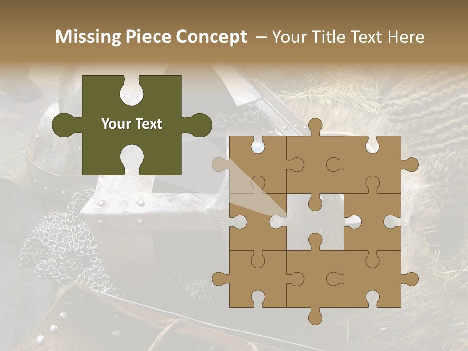 Armour Of Dark Ages On A Leather. This Armour Is Used By Club Members Today.. PowerPoint Template