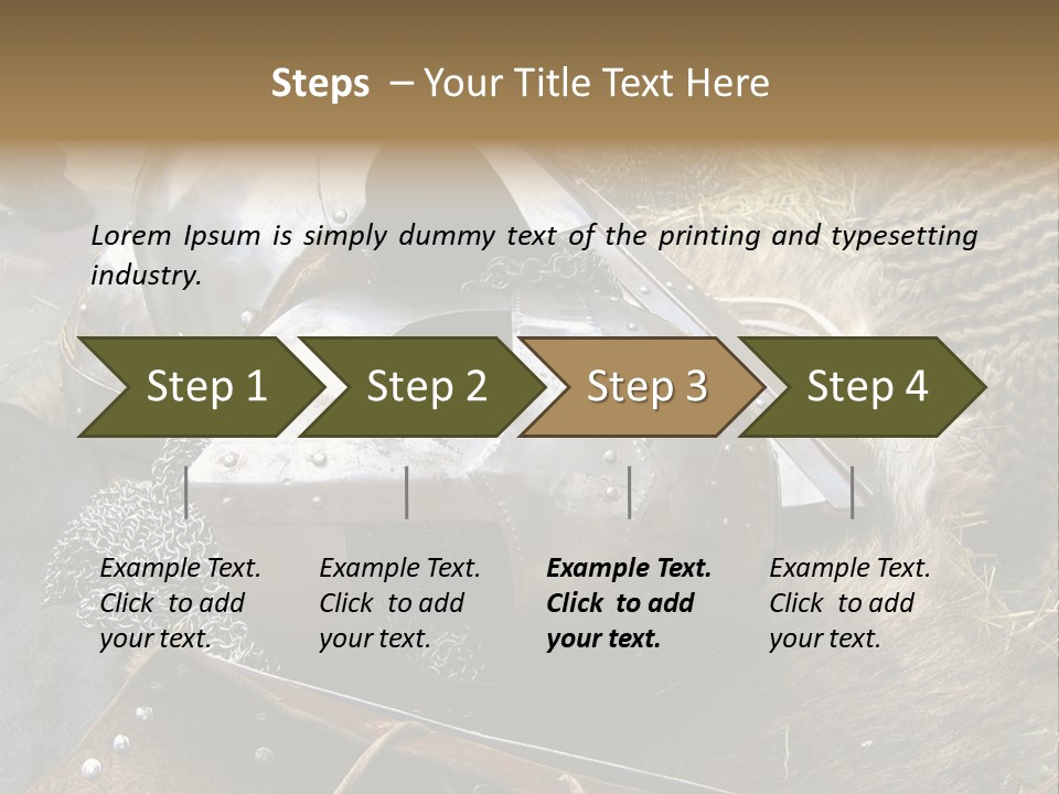 Armour Of Dark Ages On A Leather. This Armour Is Used By Club Members Today.. PowerPoint Template
