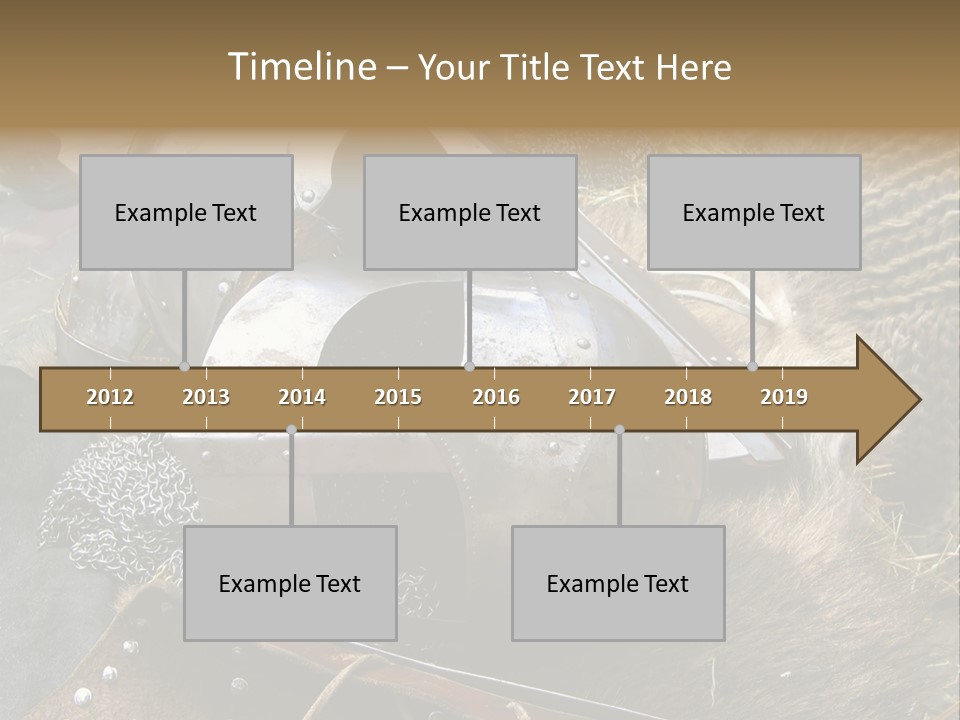 Armour Of Dark Ages On A Leather. This Armour Is Used By Club Members Today.. PowerPoint Template
