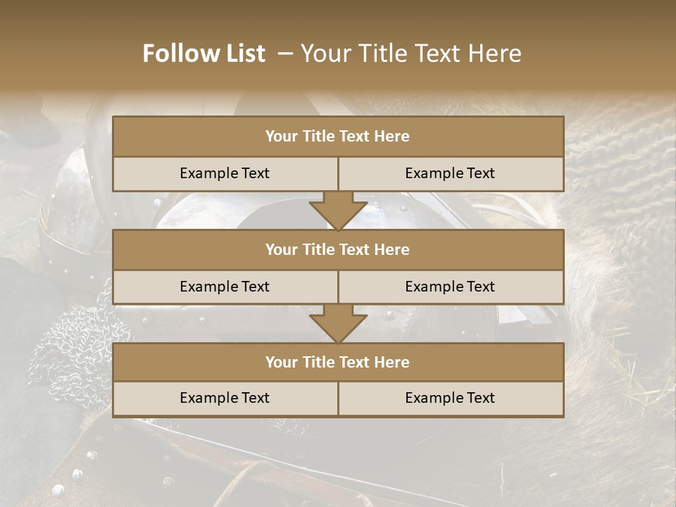 Armour Of Dark Ages On A Leather. This Armour Is Used By Club Members Today.. PowerPoint Template