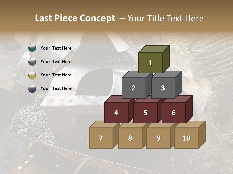 Armour Of Dark Ages On A Leather. This Armour Is Used By Club Members Today.. PowerPoint Template