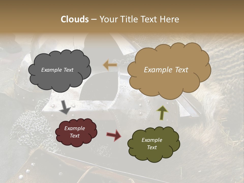 Armour Of Dark Ages On A Leather. This Armour Is Used By Club Members Today.. PowerPoint Template