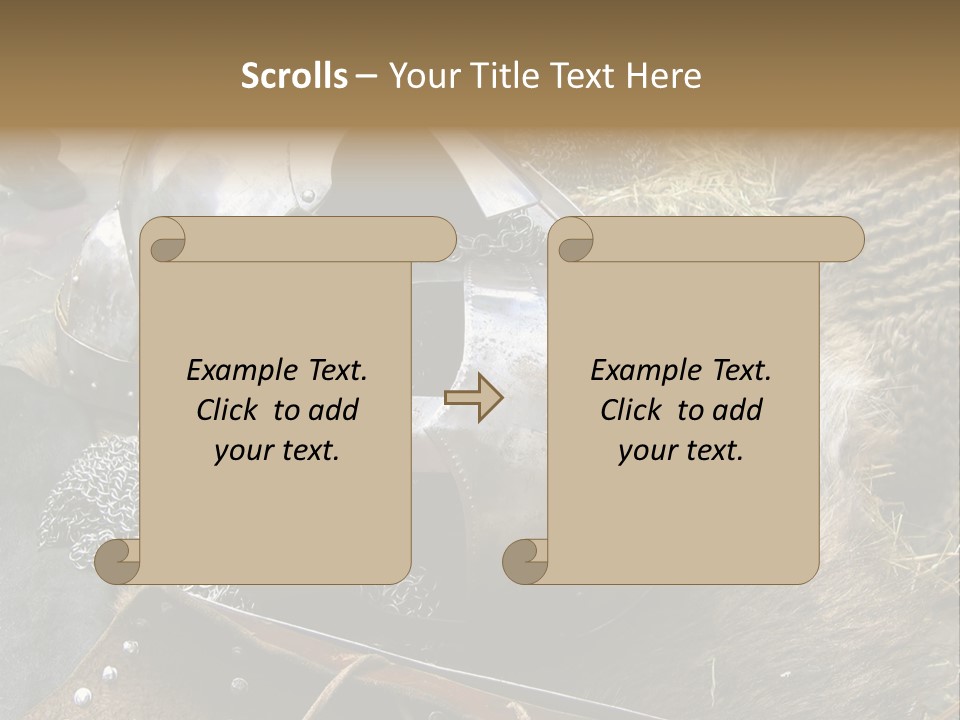 Armour Of Dark Ages On A Leather. This Armour Is Used By Club Members Today.. PowerPoint Template