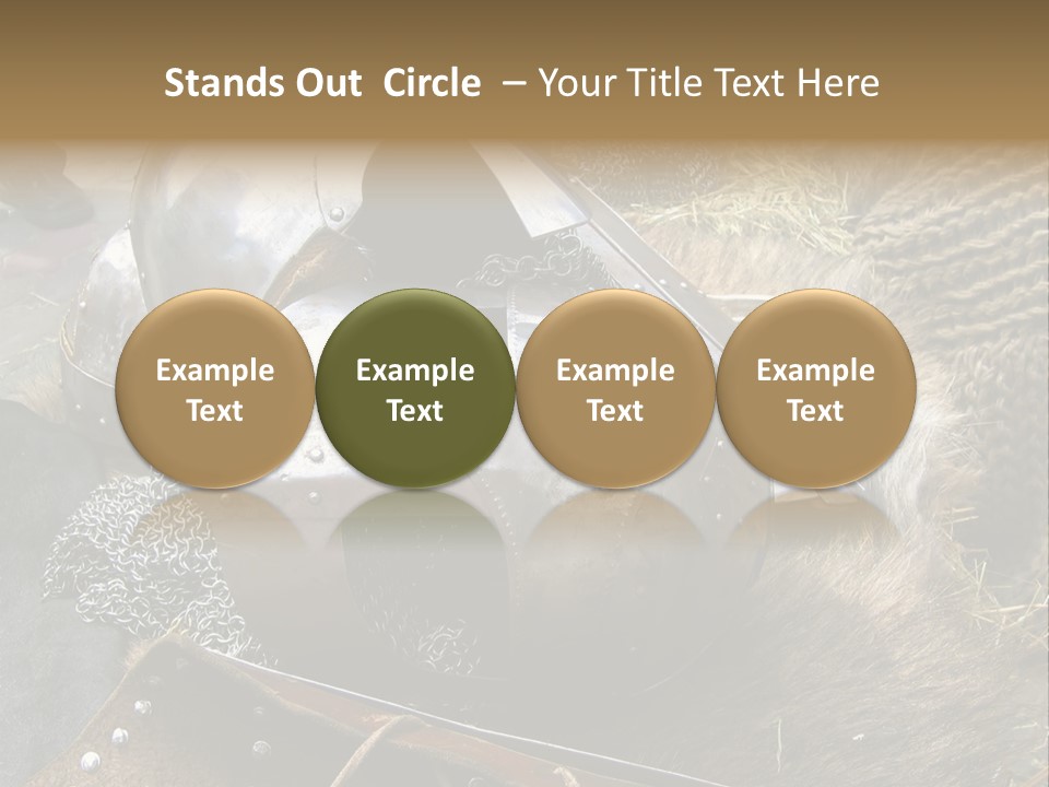 Armour Of Dark Ages On A Leather. This Armour Is Used By Club Members Today.. PowerPoint Template
