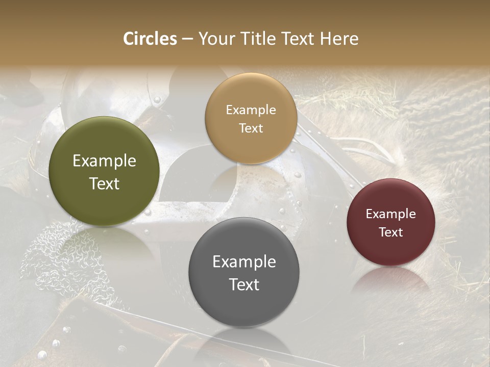 Armour Of Dark Ages On A Leather. This Armour Is Used By Club Members Today.. PowerPoint Template