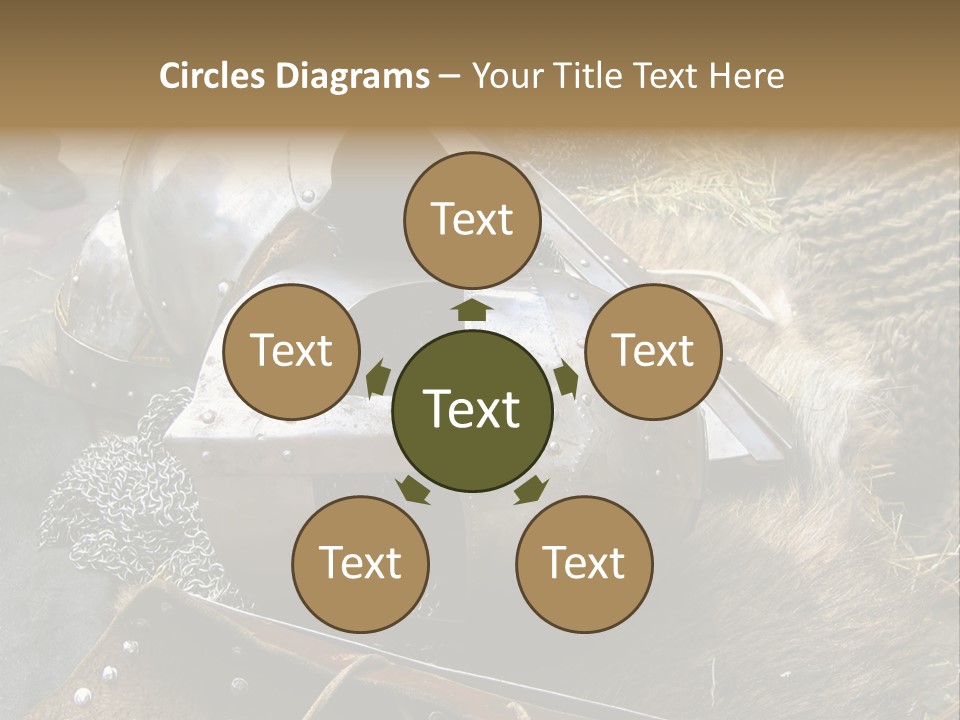 Armour Of Dark Ages On A Leather. This Armour Is Used By Club Members Today.. PowerPoint Template