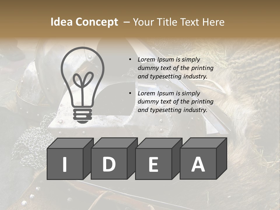 Armour Of Dark Ages On A Leather. This Armour Is Used By Club Members Today.. PowerPoint Template